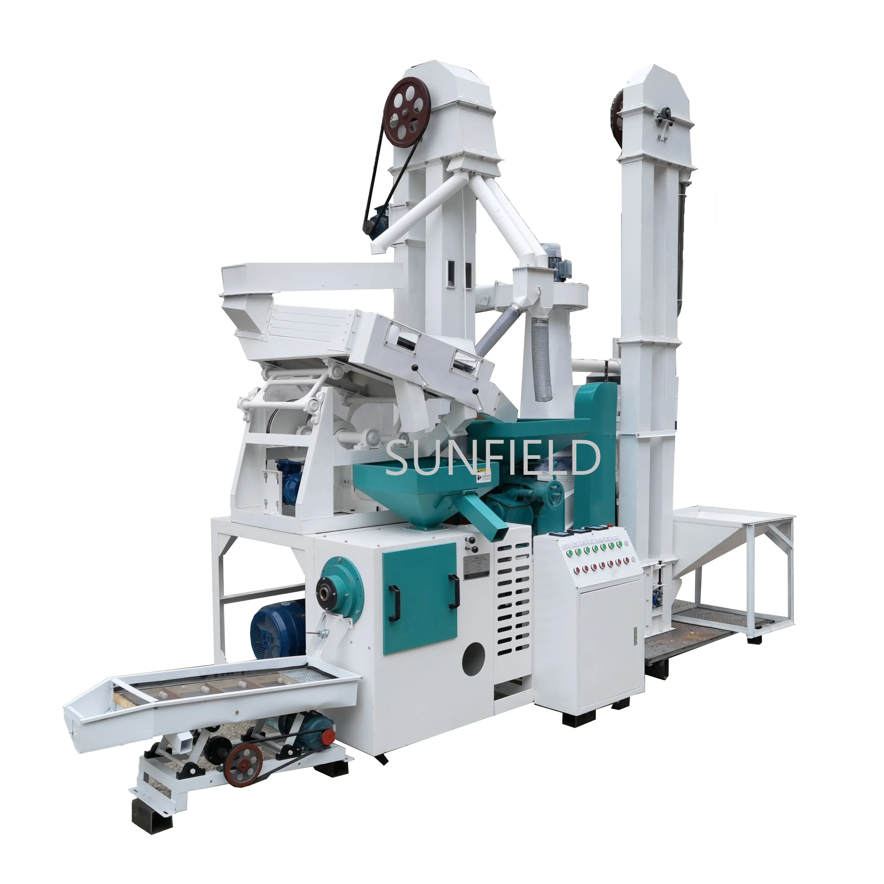 Sunfield Manufacturer Selling Automatic Paddy Rice Processing Machine 15 ton/day Combined Rice Milling Miller Machine