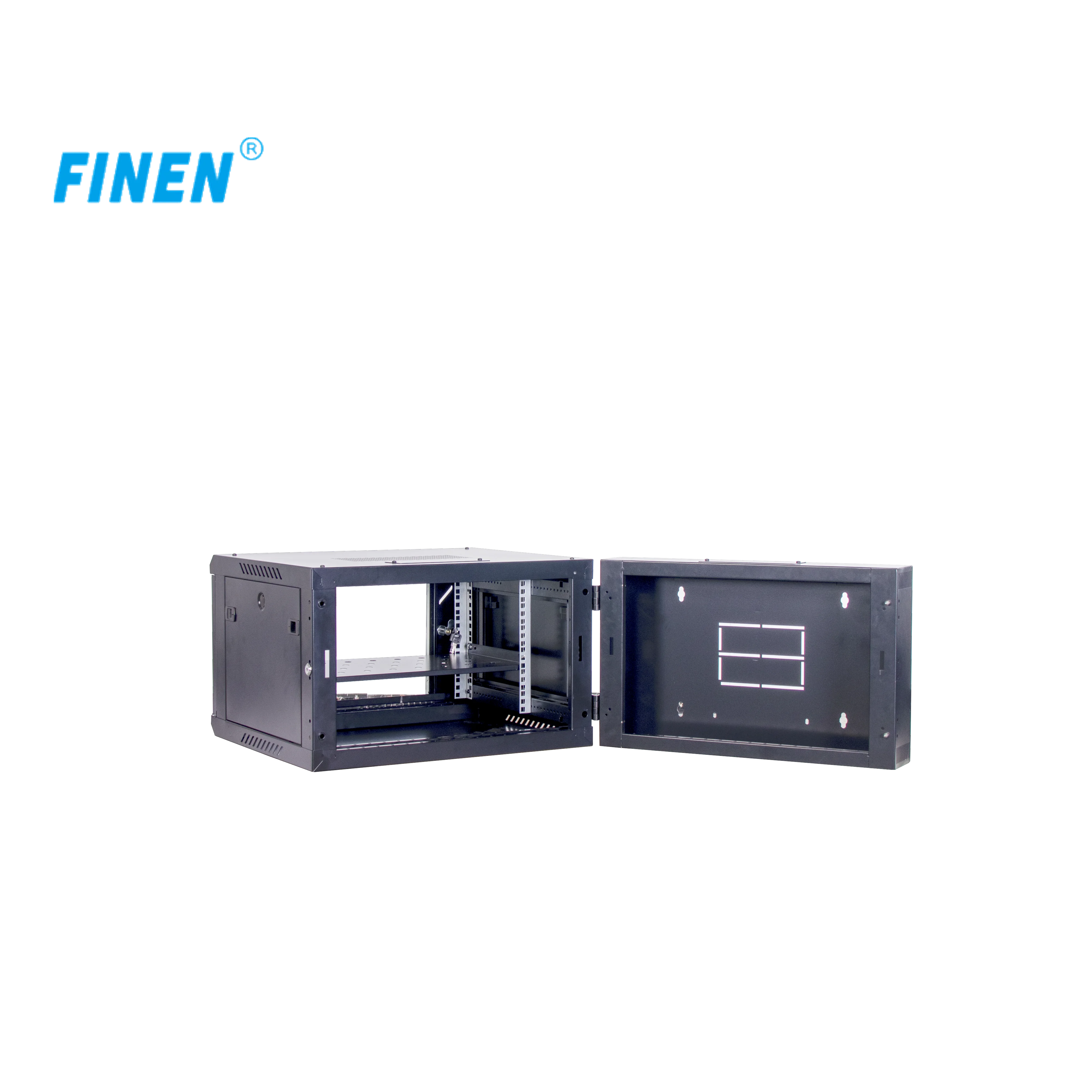 19 inch Double section Wall mount network cabinet  with back swing mount 4U 6U 9U 12U 15U 18U server racks