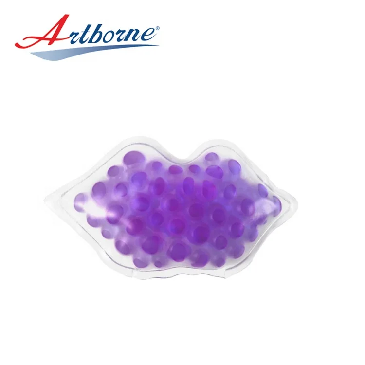 Reusable Microwave Gel Beads Hot Cold Pack Lip Shaped Ice Gel Mask for Skin Care Lip Cool Ice Pack Hot Cold Pad