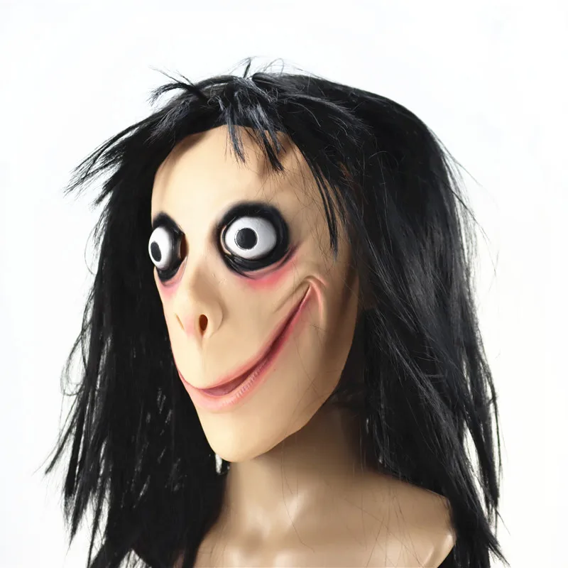 OEM Full Face Horrible Scary woman With Long Hair Latex Halloween Mask