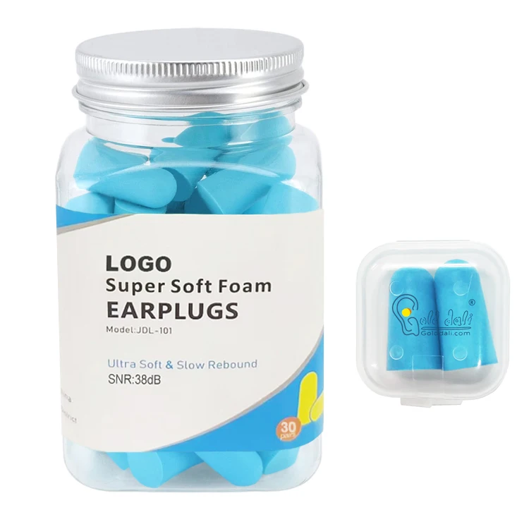 PU Foam Ear Plug Bulk Ear Plugs 38db Ultra Soft Foam Earplugs for Noise Reduction