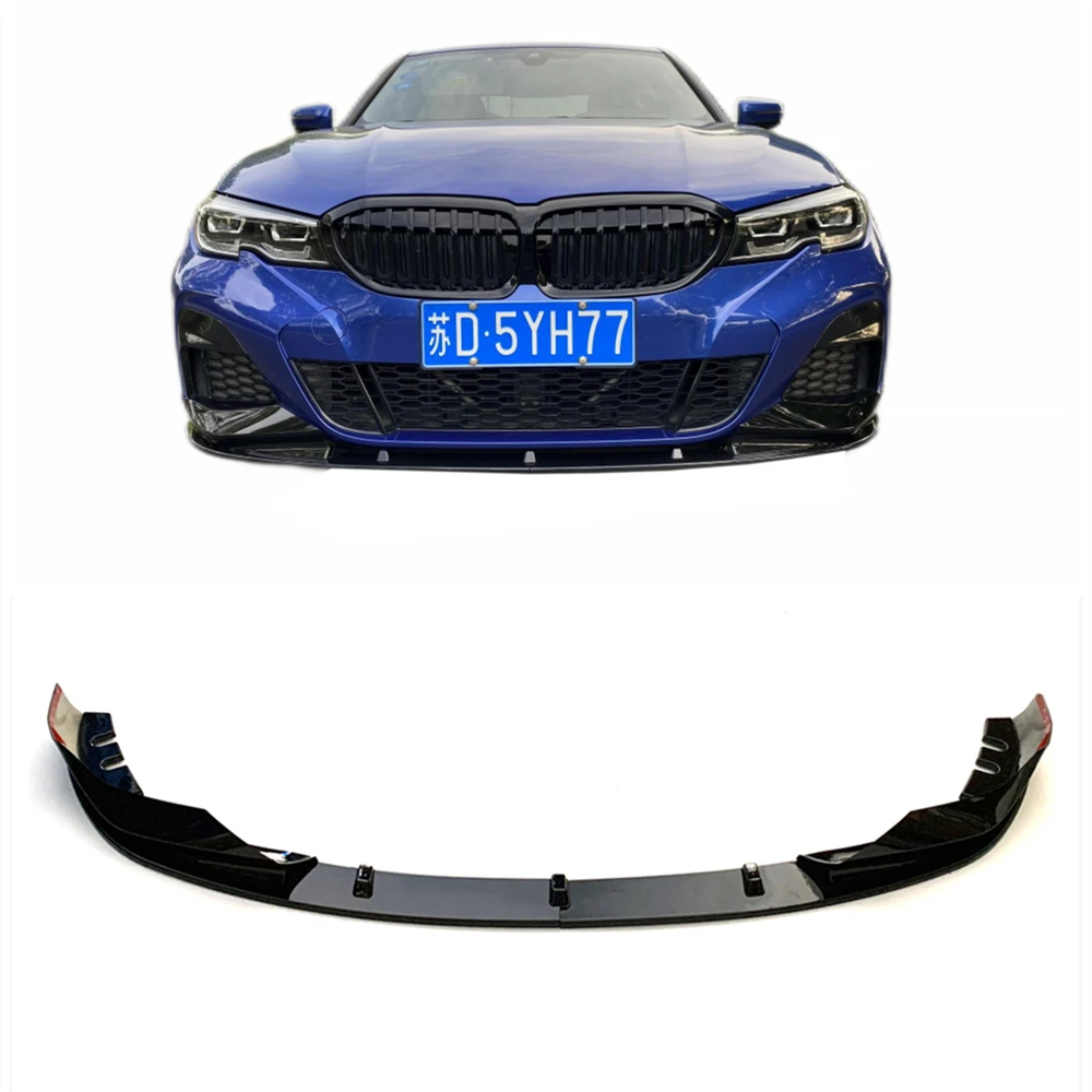 Cheap Factory Price Car ABS Body kit For BMW G20 2019-2021 Gloss Black Front bumper lip