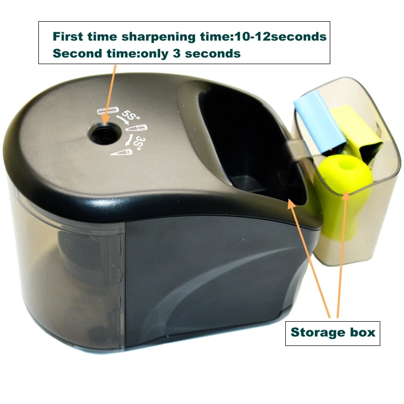 8seconds fast sharpening  time development of new products electric pencil sharpener desk