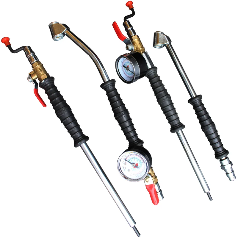 Heavy Duty Tire Inflator Gauge Air Compressor Accessories Dual Head Air Chuck