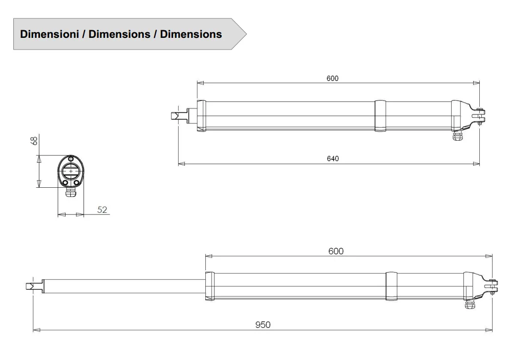 CSSGO-11 Dc24V Remote Single Swing Gate Electric Motor Linear Actuator