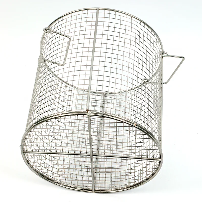 Customized food grade stainless steel wire mesh round basket for filter and storage