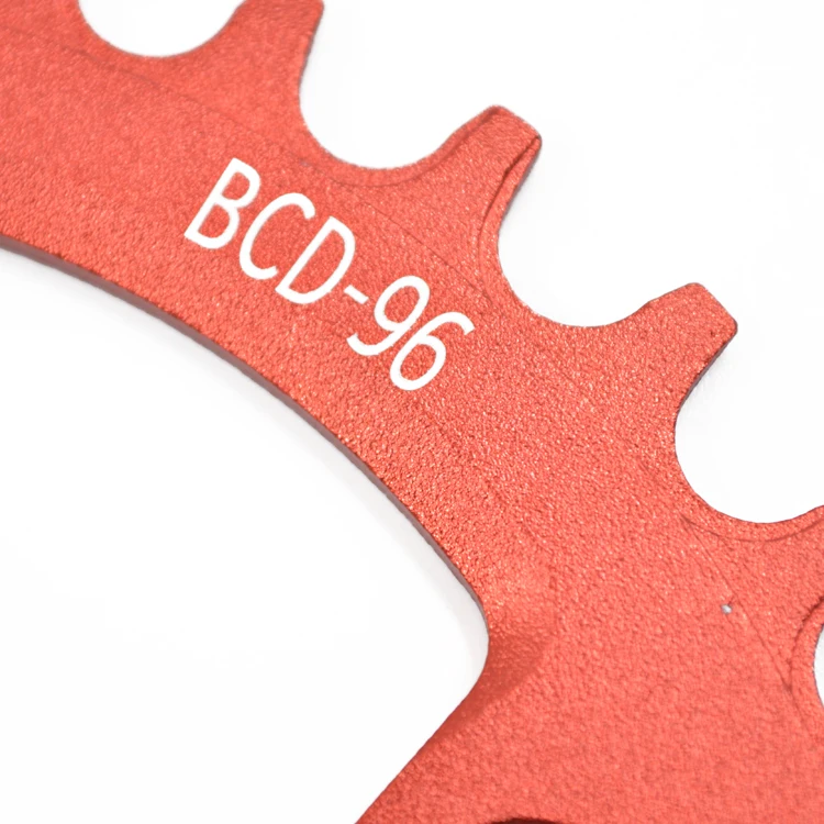 Custom Narrow Wide Chain Ring BCD96 32t 34t 36t 38t with logo and Packing Box AL7075material Mtb Bike Chainring