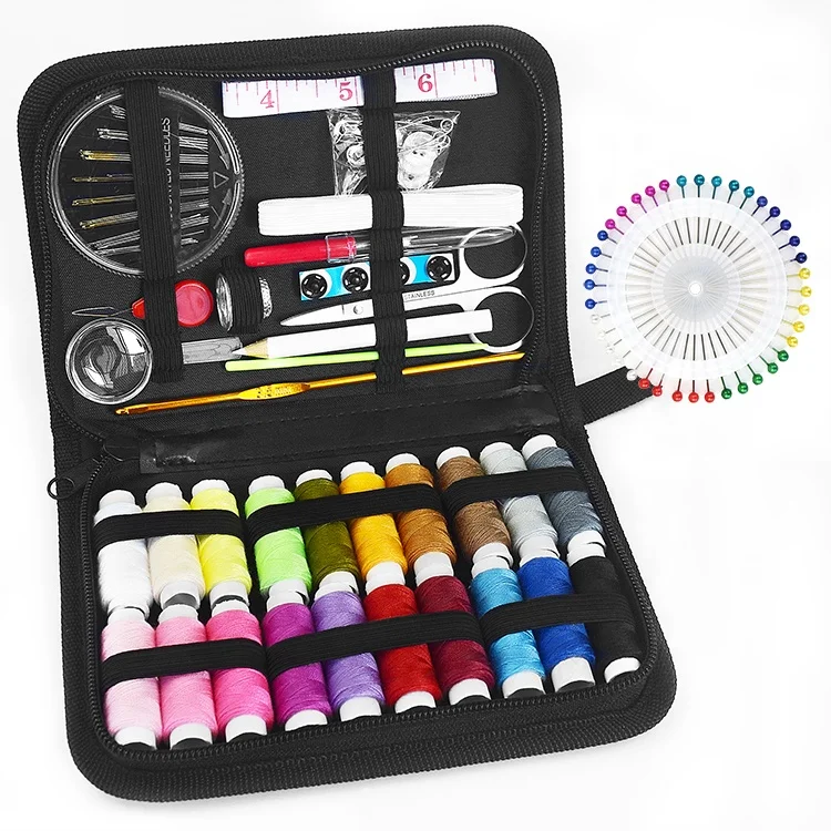113pcs embroidery kit beginner sewing  kit with 18pcs colorful  thread for home