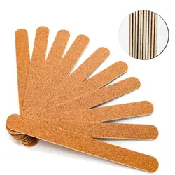 Professional Nail Enhancement Brown Thin Double-Sided High-Grade Straight Wooden Nail File