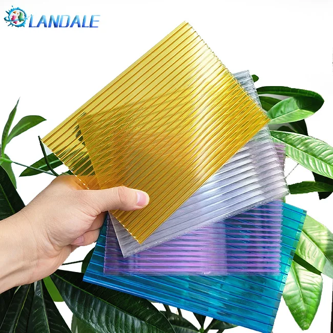 6mm 8mm 10mm UV extruded transparent honeycomb hollow polycarbonate sheet greenhouse garden roof popular