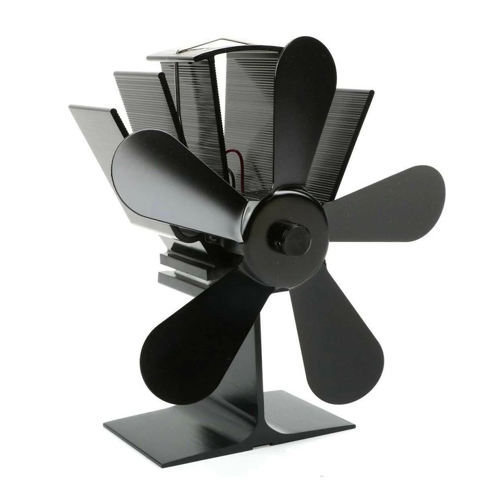 Нагревательный вентилятор для плиты с 5 лопастями, вентилятор для камина, воздуходувка
