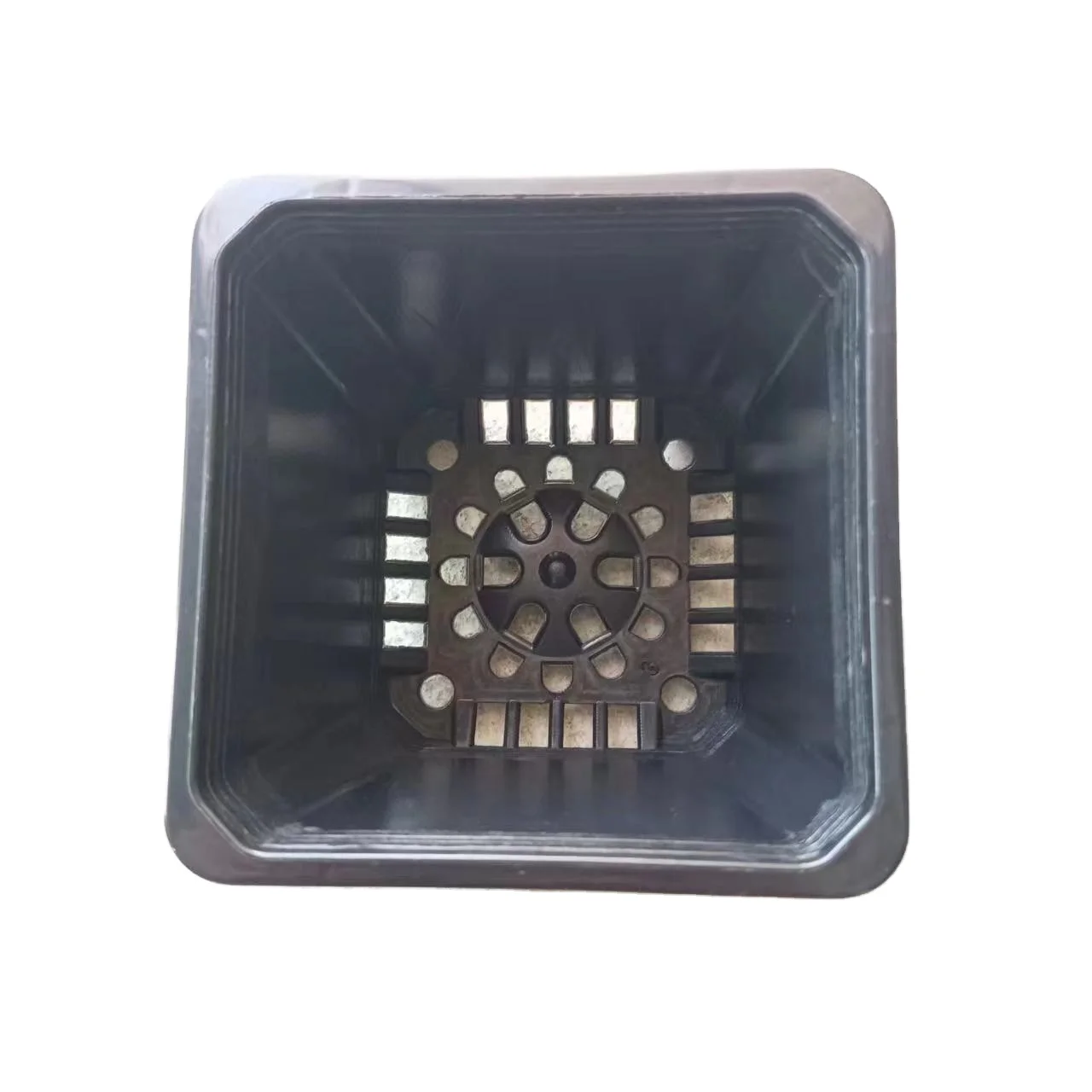 Black 3.5 inch Square Nursery Seedling Flower Pot Plastic Seed Start Germination Pot for Plant Propagation and Seeding