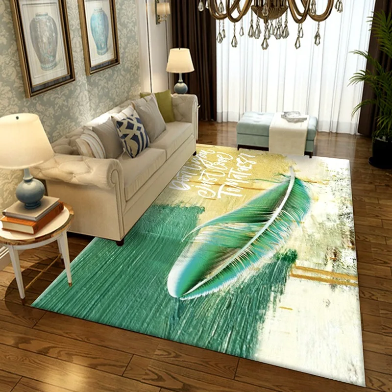 Light luxury 3D printed art carpets with modern style hotel carpets living room carpets