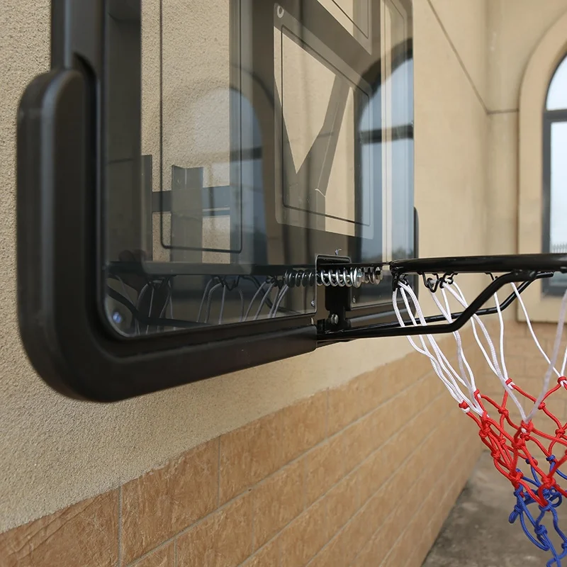 Wall Mounted Basketball Hoop with Backboard Mini Double Spring Basketball Stand