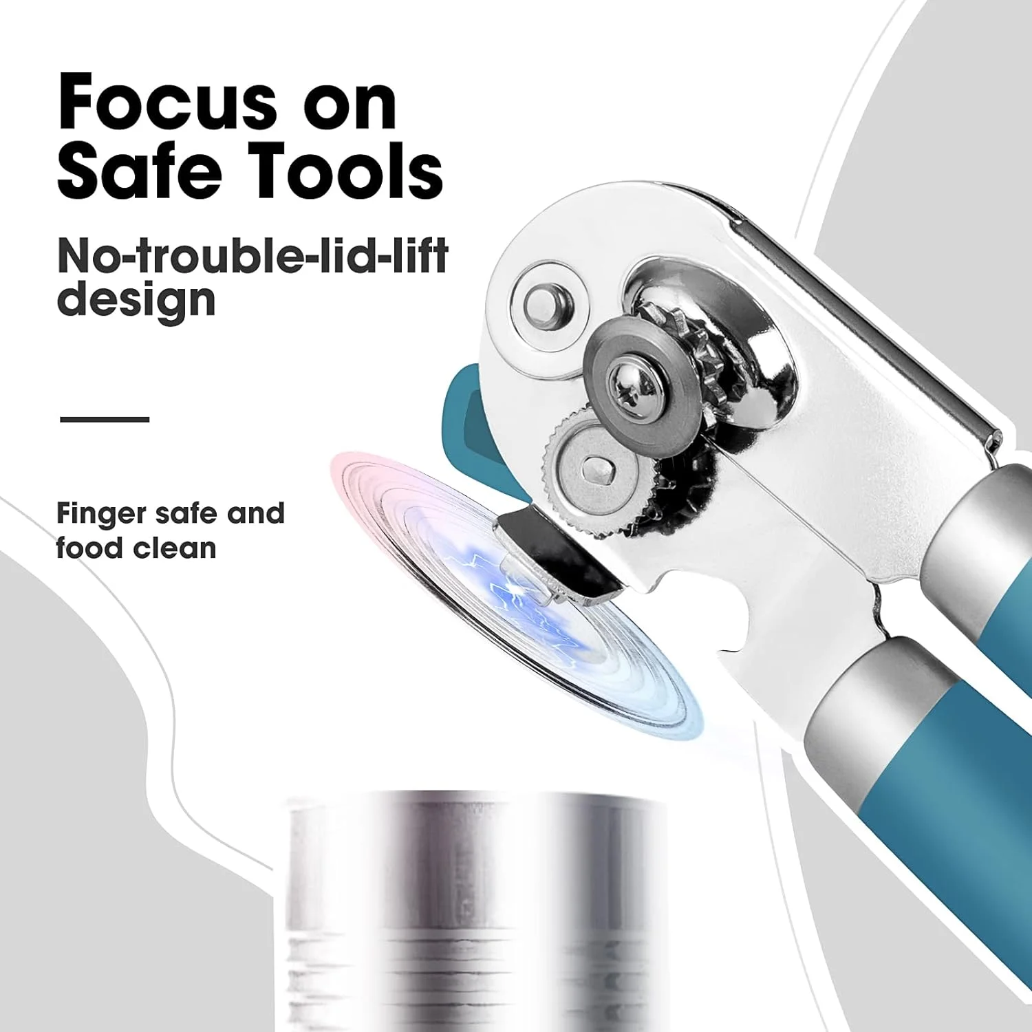 Multi-functional Bottle Opener Heavy Duty Stainless Steel Smooth Edge Manual Hand Held Can Opener with Soft Touch Handle