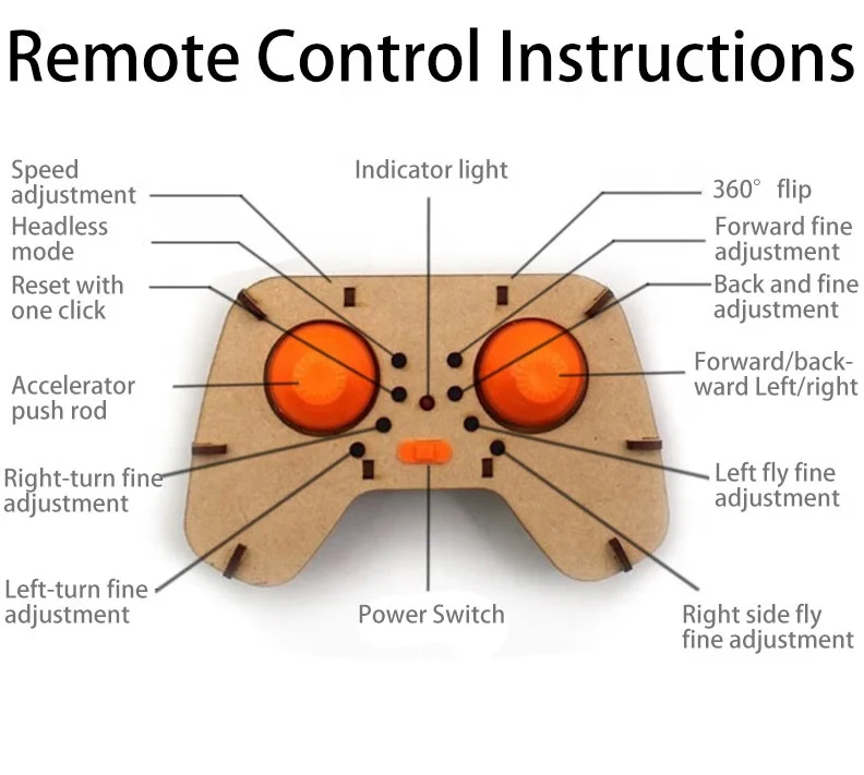 DIY Wooden Building Drone Quadcopter Assemble RC Drones Kit Set Creative Toy Education For Students Teaching Kids