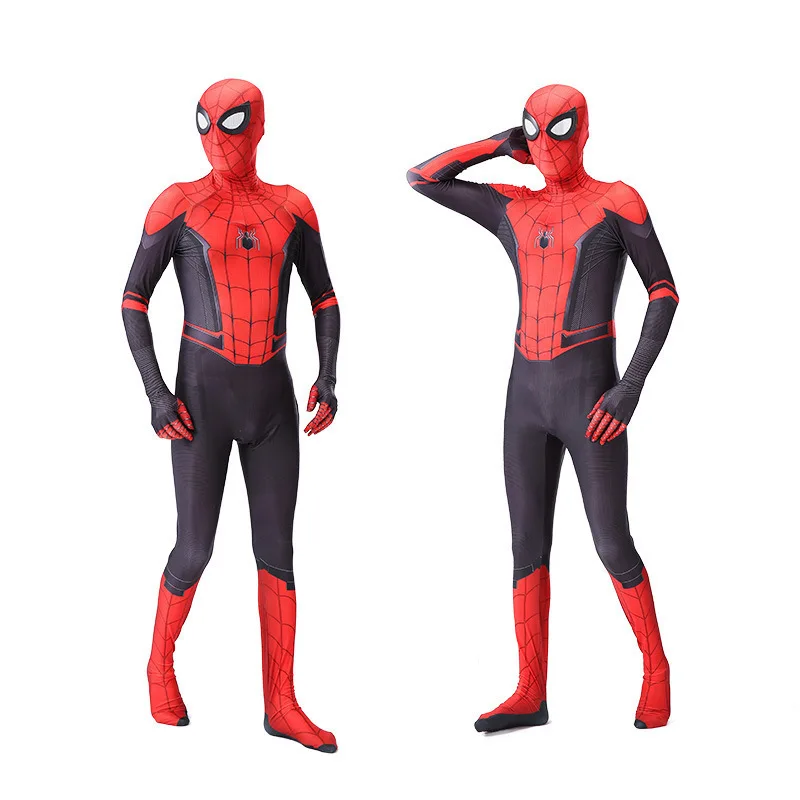 Hot Spiderman Costume Suits For Kids Adult Spider-man Fancy Dress Halloween Cosplay Party Clothing Suit Face cover