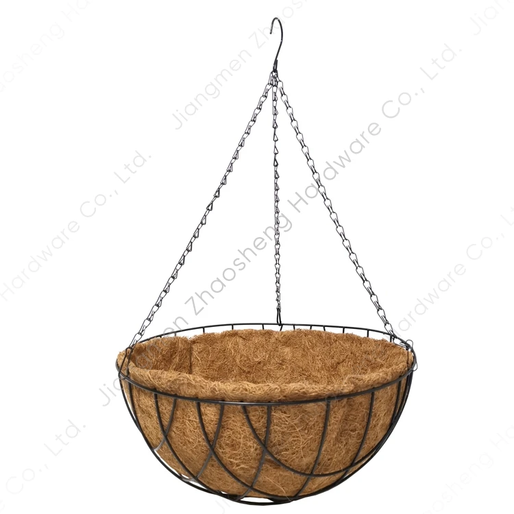 Outdoor Garden Porch Coconut Liner Hanging Plant Basket Cheap Flower Pot Extra Large Hanging Baskets 16 Inch Hanging Baskets