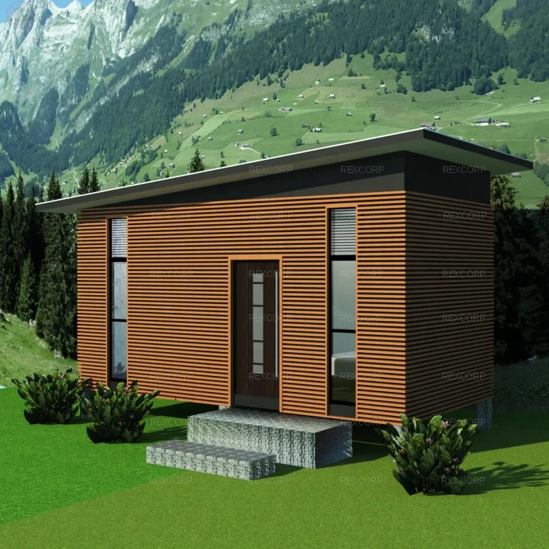 Fully Decorated Finished Container Studio Small House Single Studio Home Container Garden House with Bath