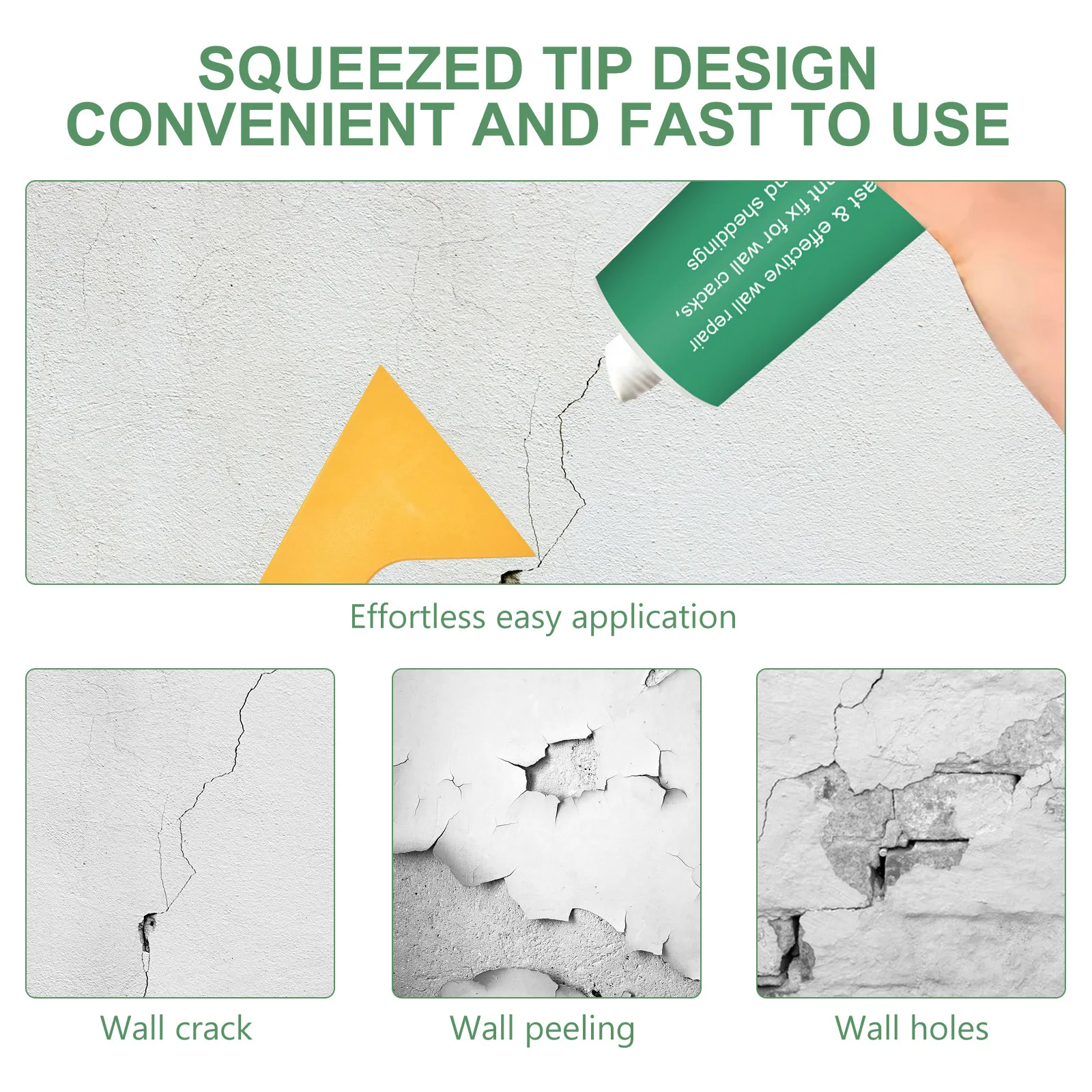 Private Label Jaysuing Anti Crack Wall Peeling Mending Hole Filler White Wall Repair Paint