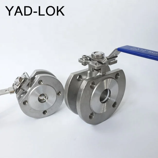 Stainless steel PN16 ISO Plat wafer type flange ball valve steel gate valve ferrule ball valve