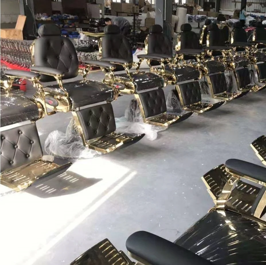 Gold chrome vintage antique barber chair ZY-BC8834A