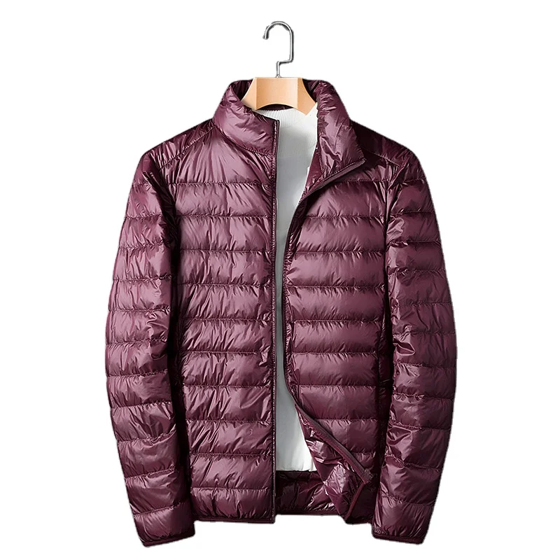 
OEM Custom Classic Winter Light Weight 100% Nylon Padded Quilted Jacket Men Puffer Down Jacket 