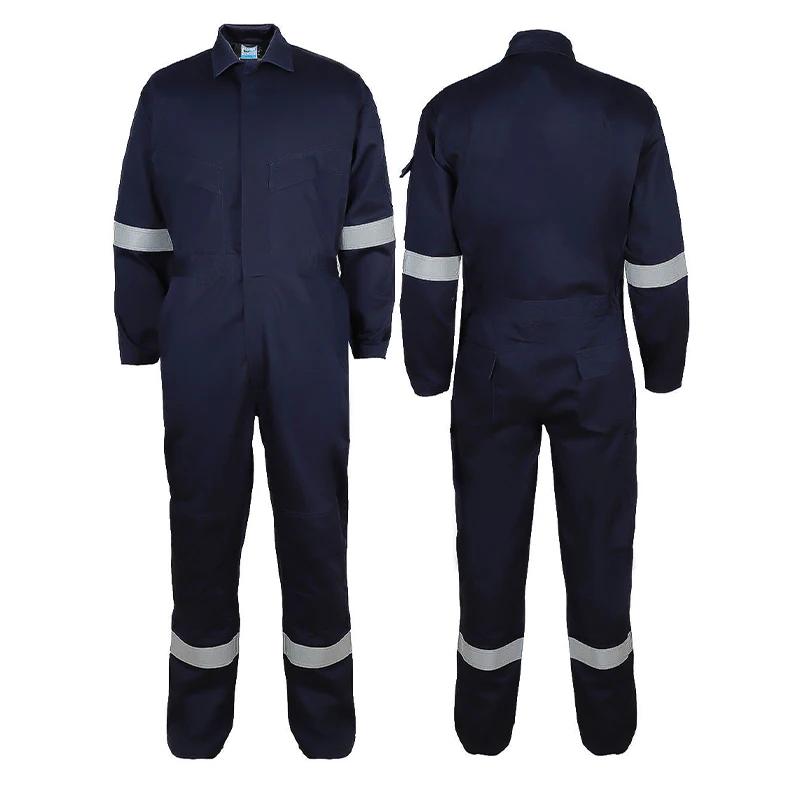 Vaultex Custom Size High Quality Reflective Safety Coverall Workwear Blue Work Clothes Safety Work Suit For Men
