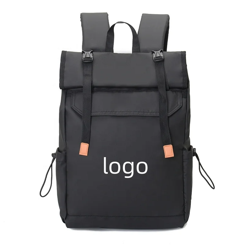 custom Travel Tuck pack Expandable Roll Top Backpack College Bag rolltop Laptop Resistant Carry Backpack for men Casual Daypack