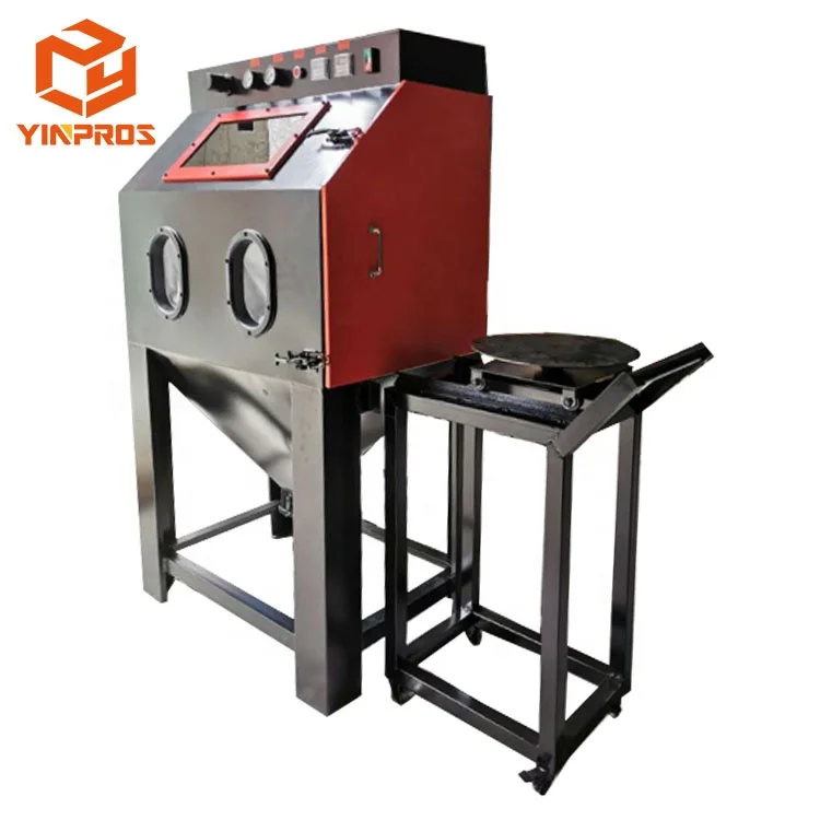semi automatic metal high pressure sand blast derusting machine sand blasting machine for cleaning metal paint powder coating