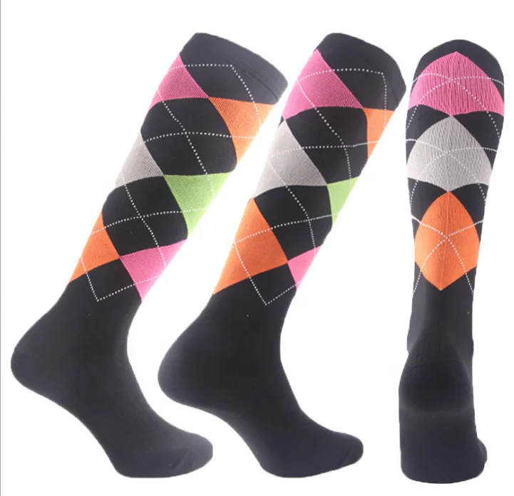 Оптовая продажа, индивидуальный дизайн, 2030 мм рт. Ст., цветные медицинские гольфы в горошек для футбола, для бега, велоспорта, Спортивные Компрессионные носки для мужчин