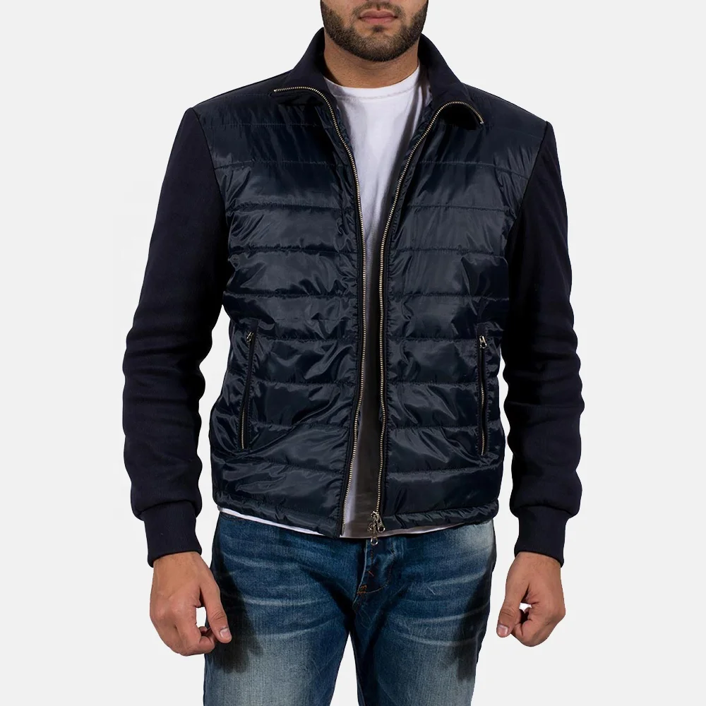 Men Windbreaker Jacket Customized in Black with Zipper Closure / Men Casual Wear Windbreaker Jacket in Polyester and Fleece