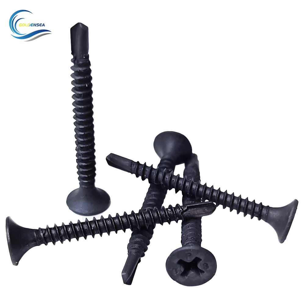 metric black phosphate drywall screw  /drywall screw with phillips drive/drywall screw with self drilling