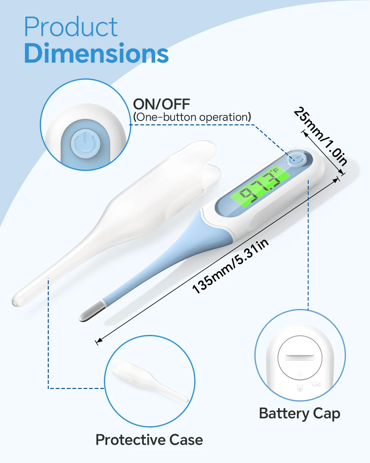 Basic Type Hospital Household Medical Device Body Temperature Fever Measuring Digital Thermometer For Kids