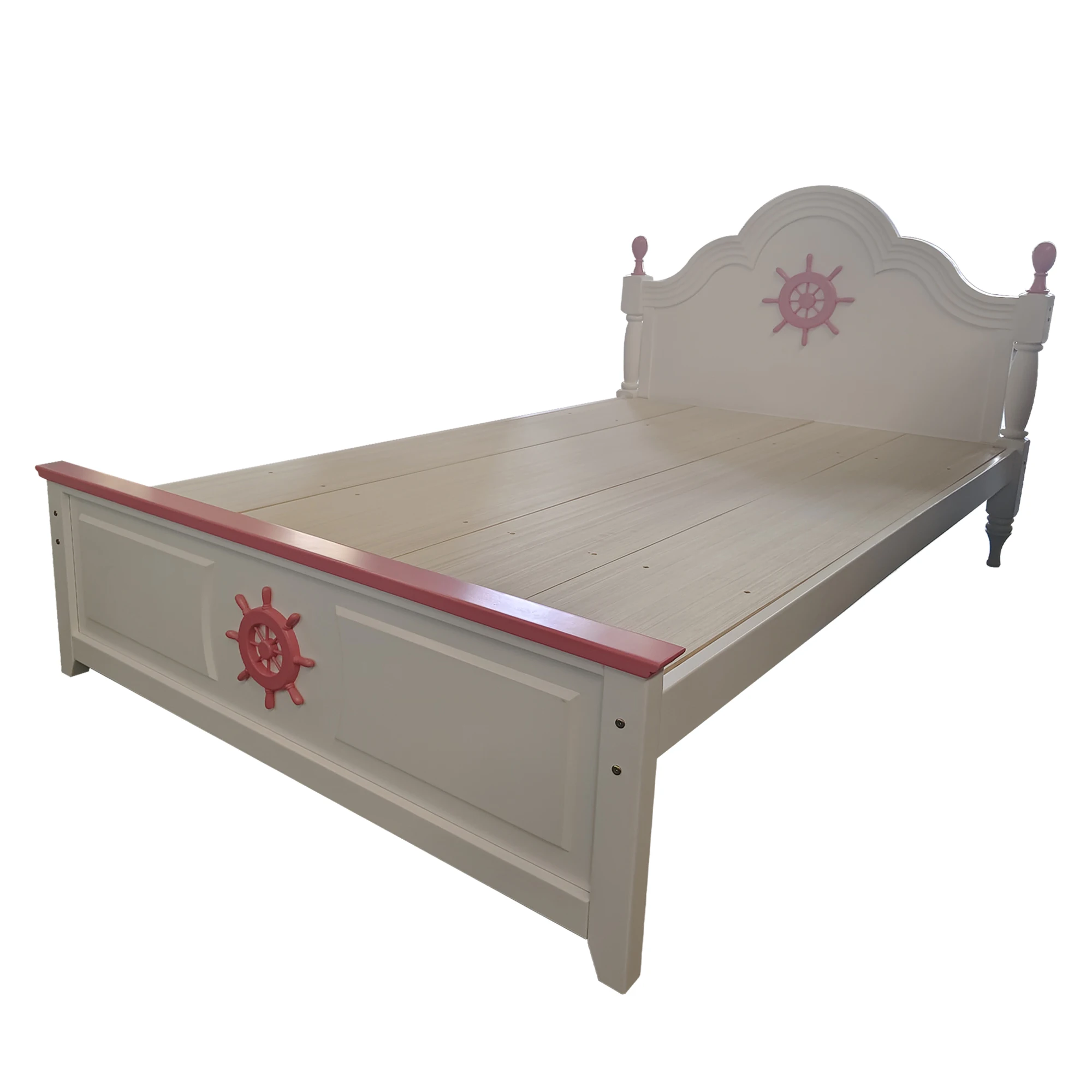 Customized Simple Design Kids Furniture Wooden Girls Bedroom Sets Kids House Bed Single Bed