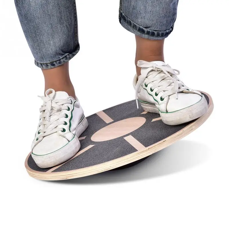 Противоскользящая балансировочная доска вращающаяся на 360 градусов Массажная Терапия Wodden скручивающаяся Доска круглая пластина для фитнес-тренировок