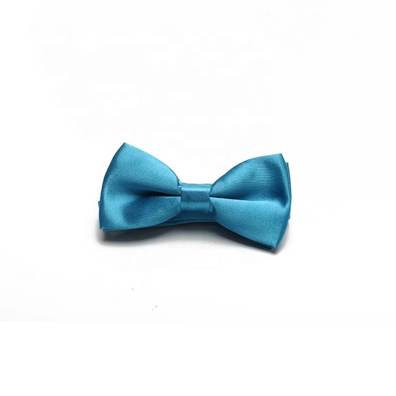 Polyester Satin Plain Dyed Self Tie Bow Ties for Wedding Bowtie