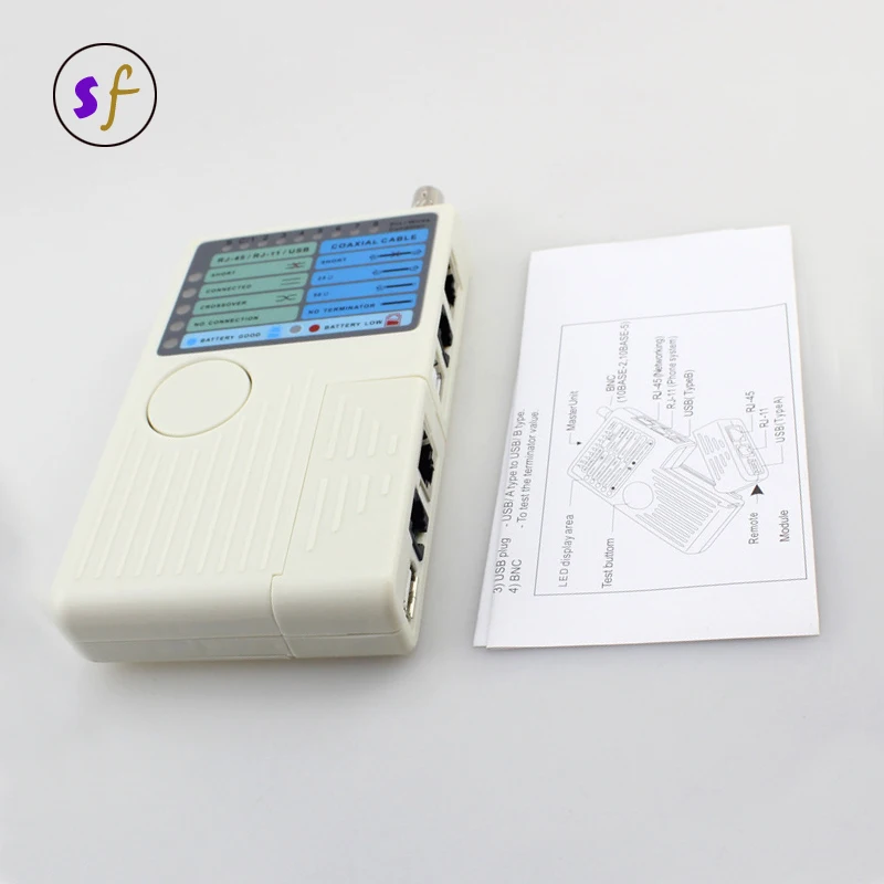 Professional Multi Function 4 In 1 Network and Cable Tester RJ45/RJ11/USB/BNC LAN Cable remote cable tester