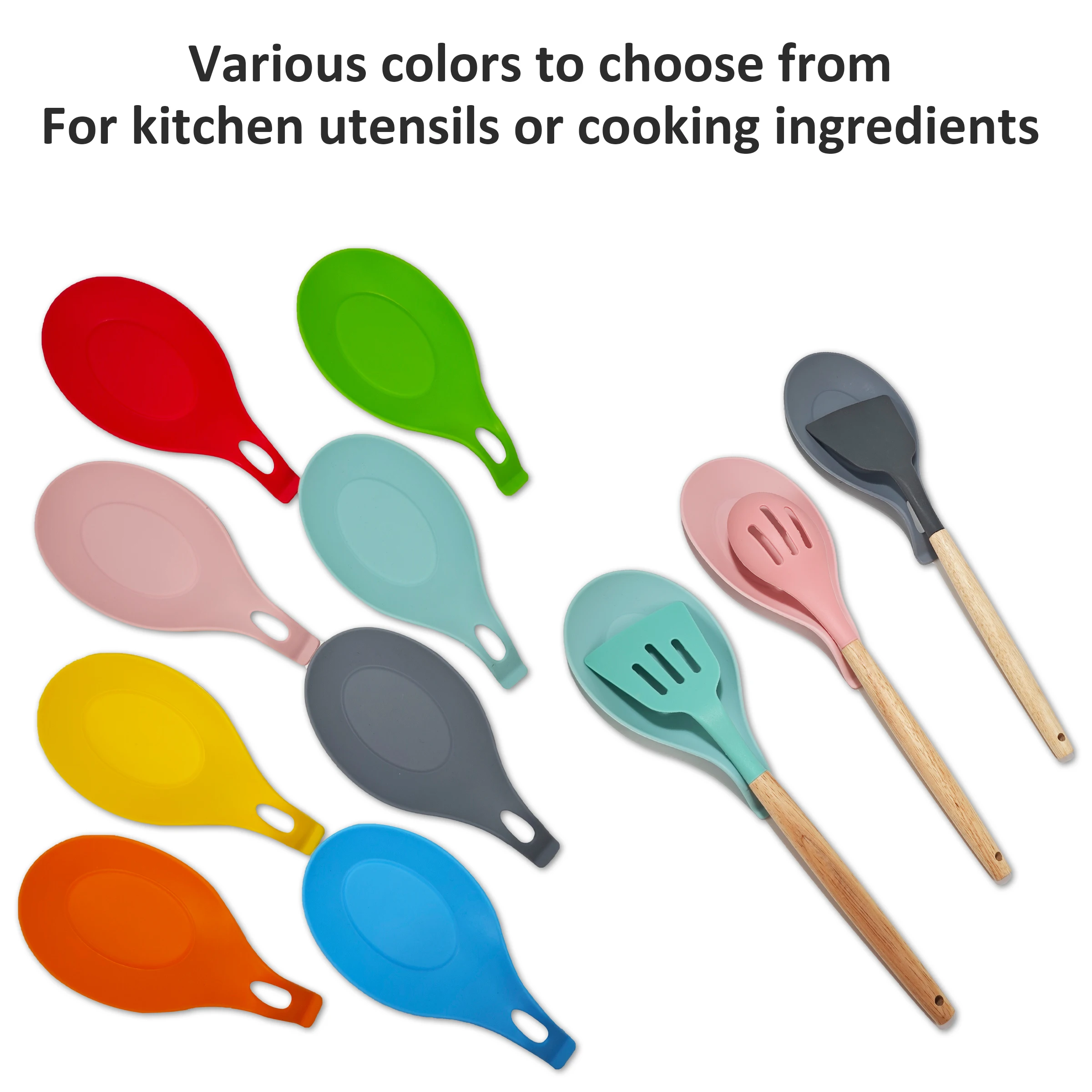 Direct wholesale kitchen tools silicone kitchen accessories cooking tool set customized LOGO minimum order 3000