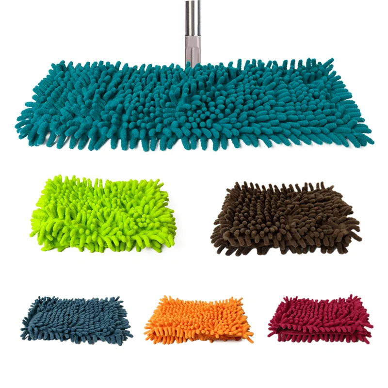 Customizable Chenille mop replacement head for household cleaning microfiber flat mop replacement head Chenille floor mop