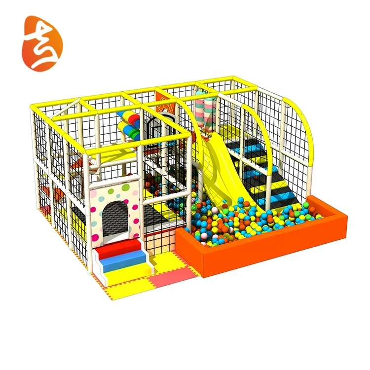 Mini Kids indoor climbing toys game center plastic ball pool and slide playgrounds