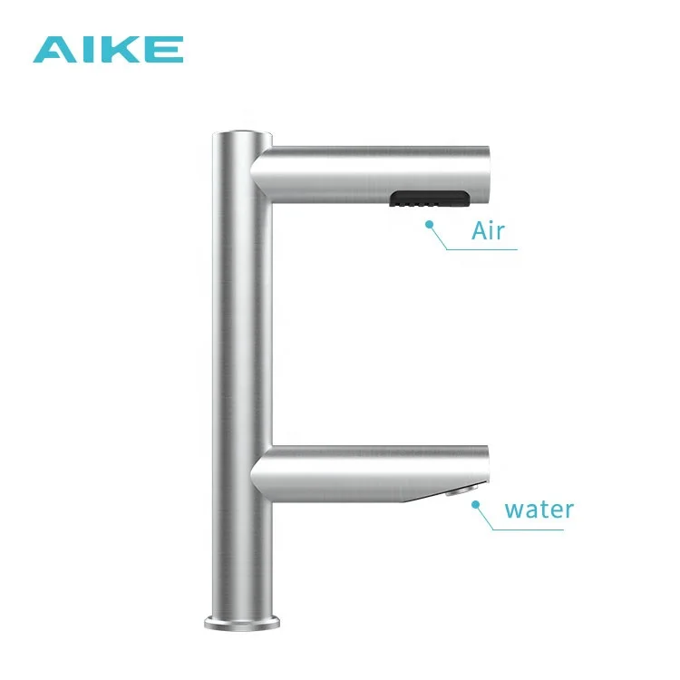 AIKE AK7130 Automatic touchless bathroom hand wash 2 in 1 air tap hand dryer sensor water tap