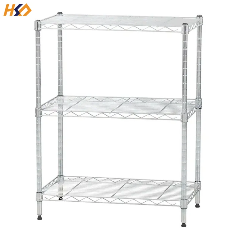 4 Tiers Light-Duty Supermarket Kitchen Retail Store Commodity Wire Metal Shelf