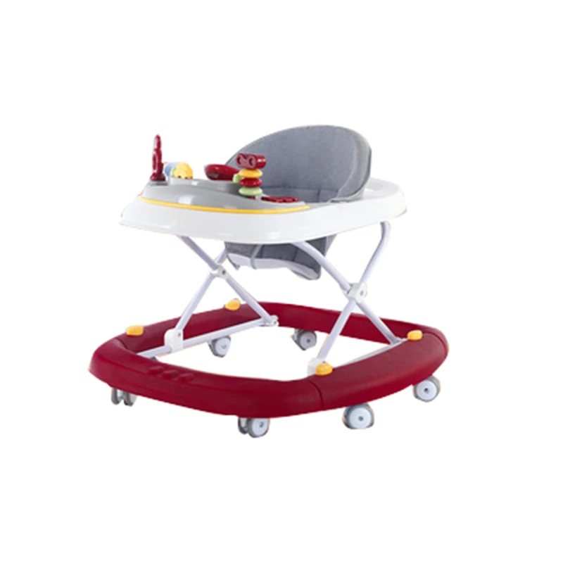 Factory price safety mute silent wheels baby walker with music