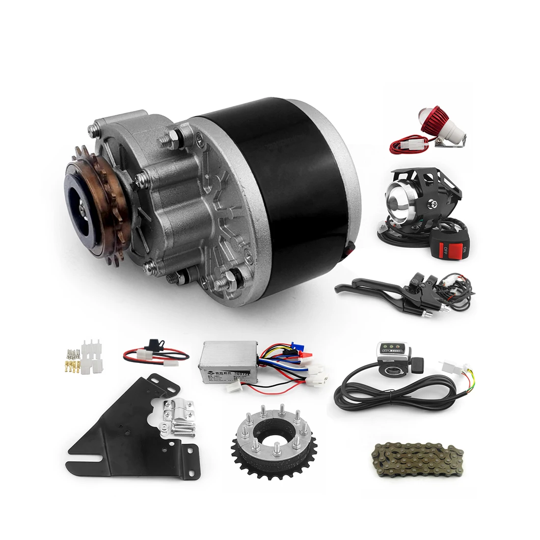 DIY Cycle Waterproof 26 28 29 Inch Rear Wheel 24V 250W Brushed Electric Bike Motor Kit