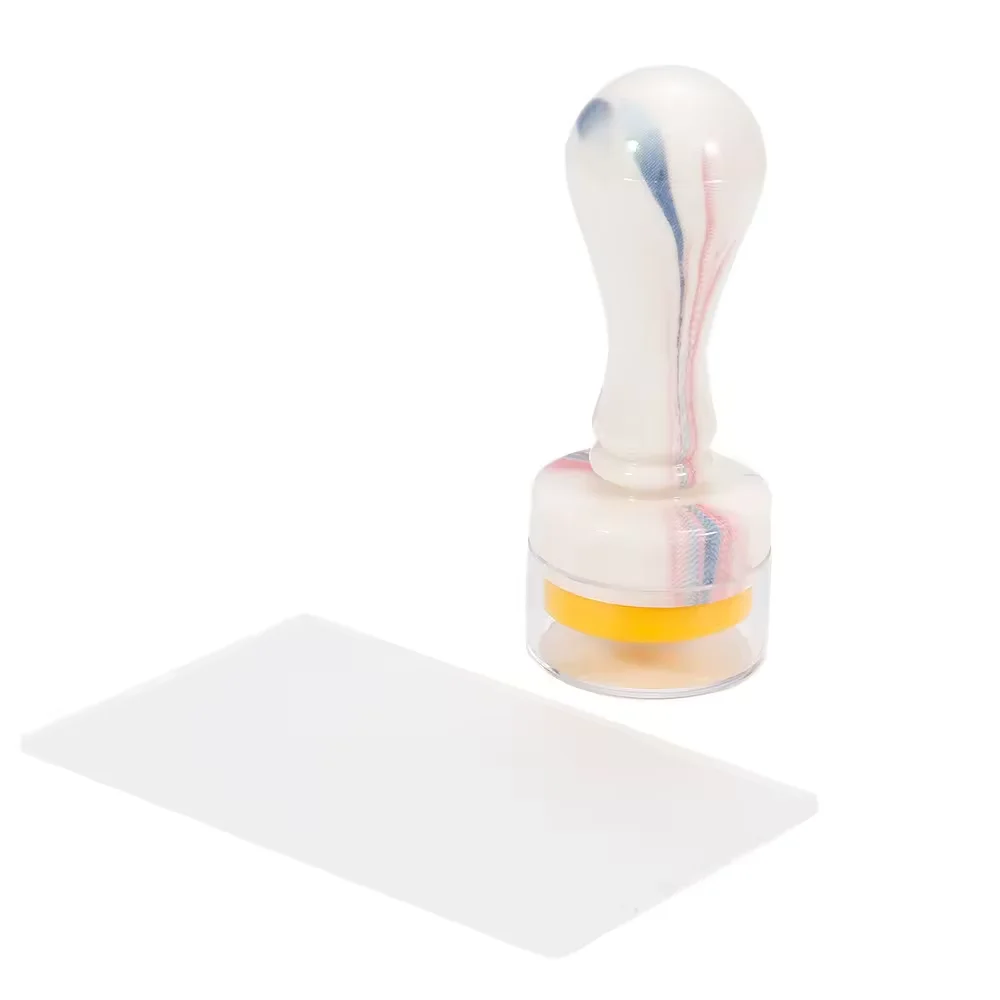 ANGNYA 4 Colors French Seal Printing Nail Stamps Scraper Tool Jelly Silicone Nail Art Stamper Stamping Set