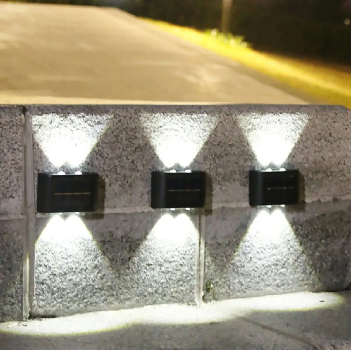 Solar Waterproof Wall Washer Lamp Up and Down Fence Decor Wall Stair Light Outdoor Solar Light For Deck And Step