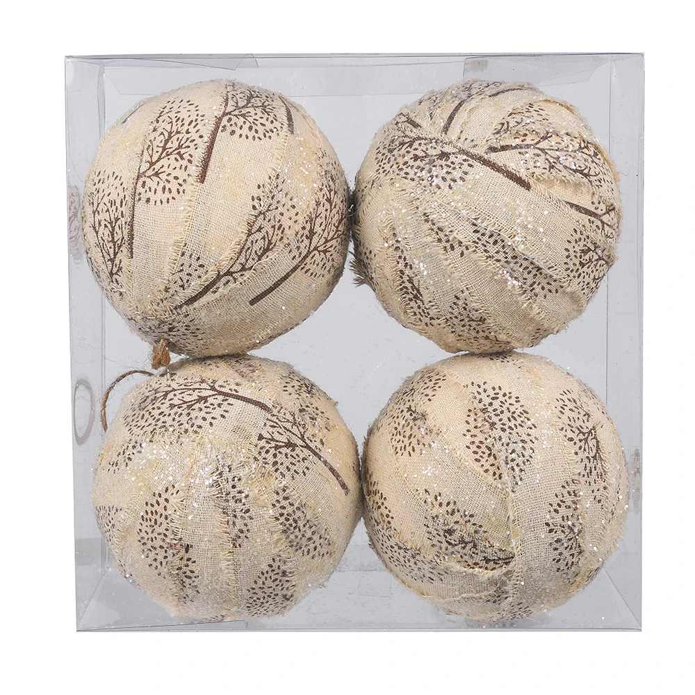 10cm Xmas Ball Decoration  4PCS In Box Christamas Decoration Wedding Celebration Party Decoration