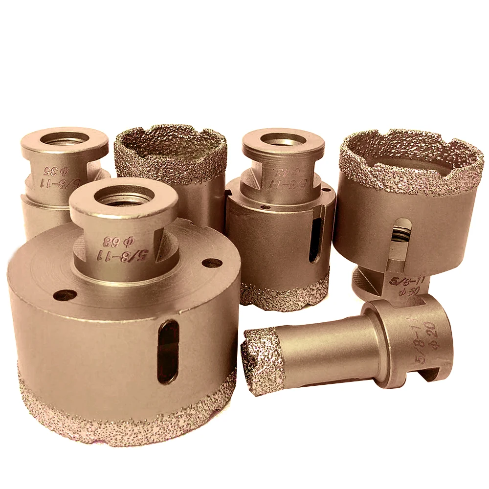 M14 Vacuum Brazed Core Drills Diamond Hole Saw Cutter For Stone Drilling