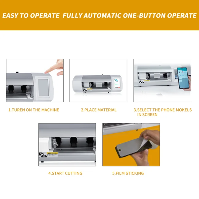 China hydrogel film screen protector cutting convenient phone screen protector cutting machine